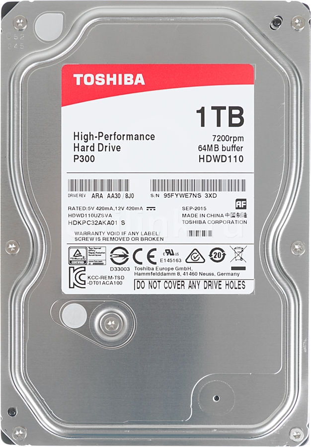 Կոշտ սկավառակ 1TB Toshiba HDWD110UZSVA (3.5