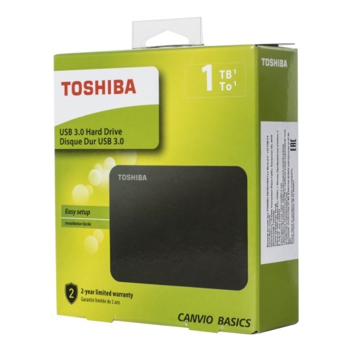 Внешний жесткий диск 2.5 Toshiba Canvio Basics 1 Тб HDTB410EK3AA USB 3.1  Gen1 5 Gbps (=USB 3.0) — купить, цена и характеристики, отзывы