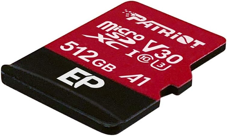 Memory Card Micro SD Card PATRIOT 512GB PEF512GEP31MCX EP SDXC V30 (Class 10)