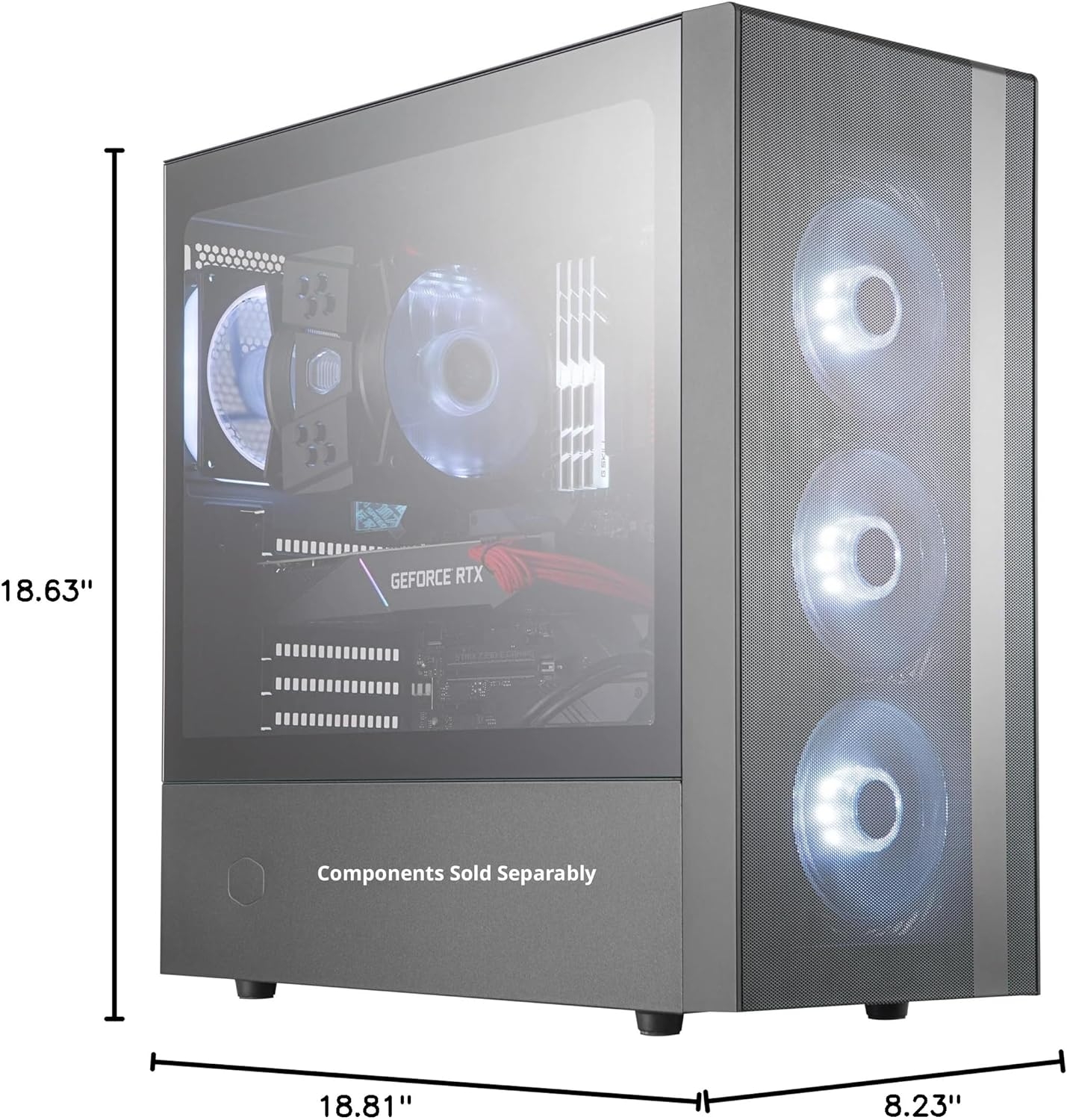 Case MidiTower Cooler Master MasterBox NR600 w/o black (MidiATX)