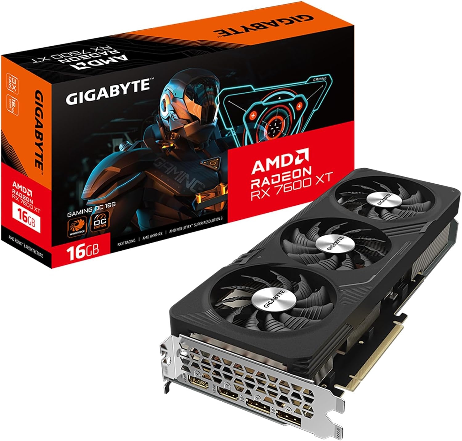 Տեսաքարտ 16GB Gigabyte Radeon RX 7600 XT Gaming OC GV-R76XTGAMING OC-16GD (18000MHz, GDDR6, 128bit, 2xHDMI/2xDP)