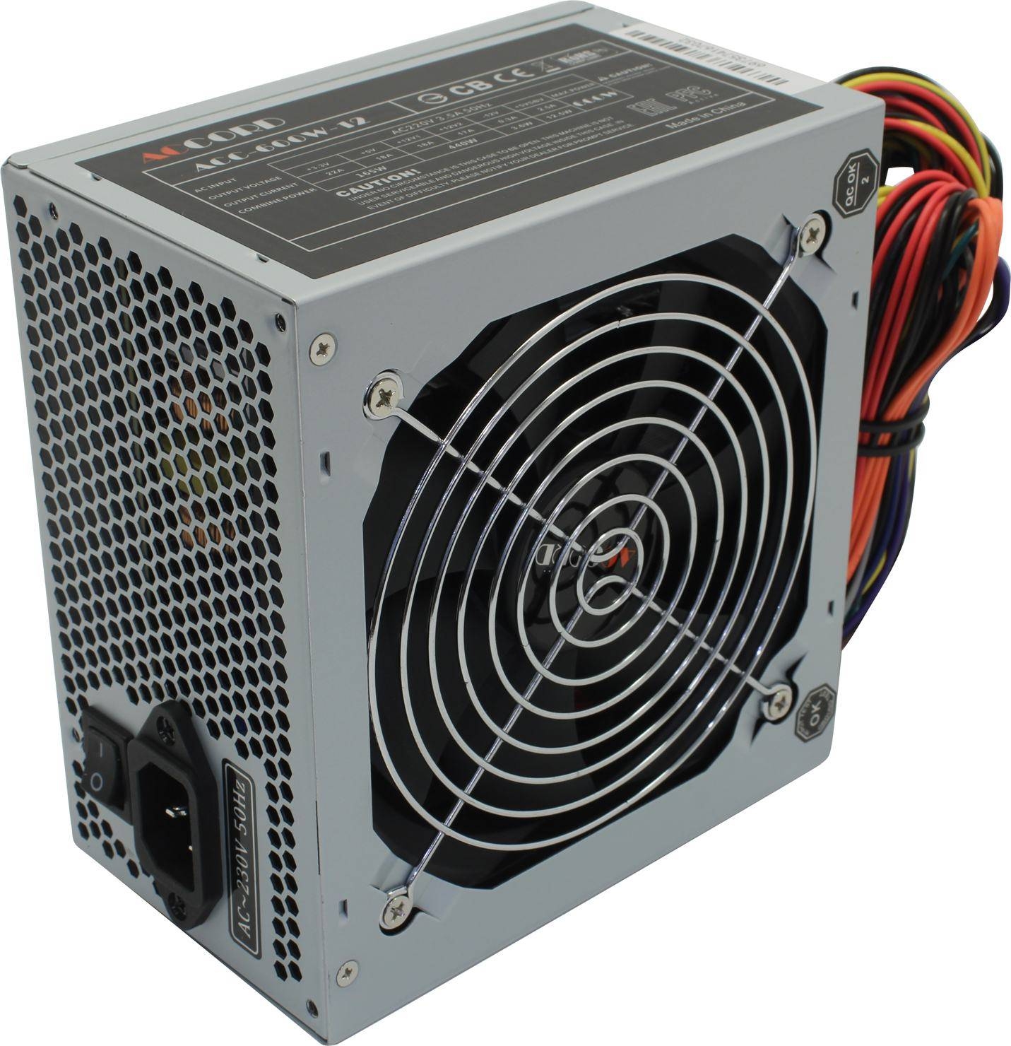 Блок питания 600W Accord ACC-600W-12 (ATX)