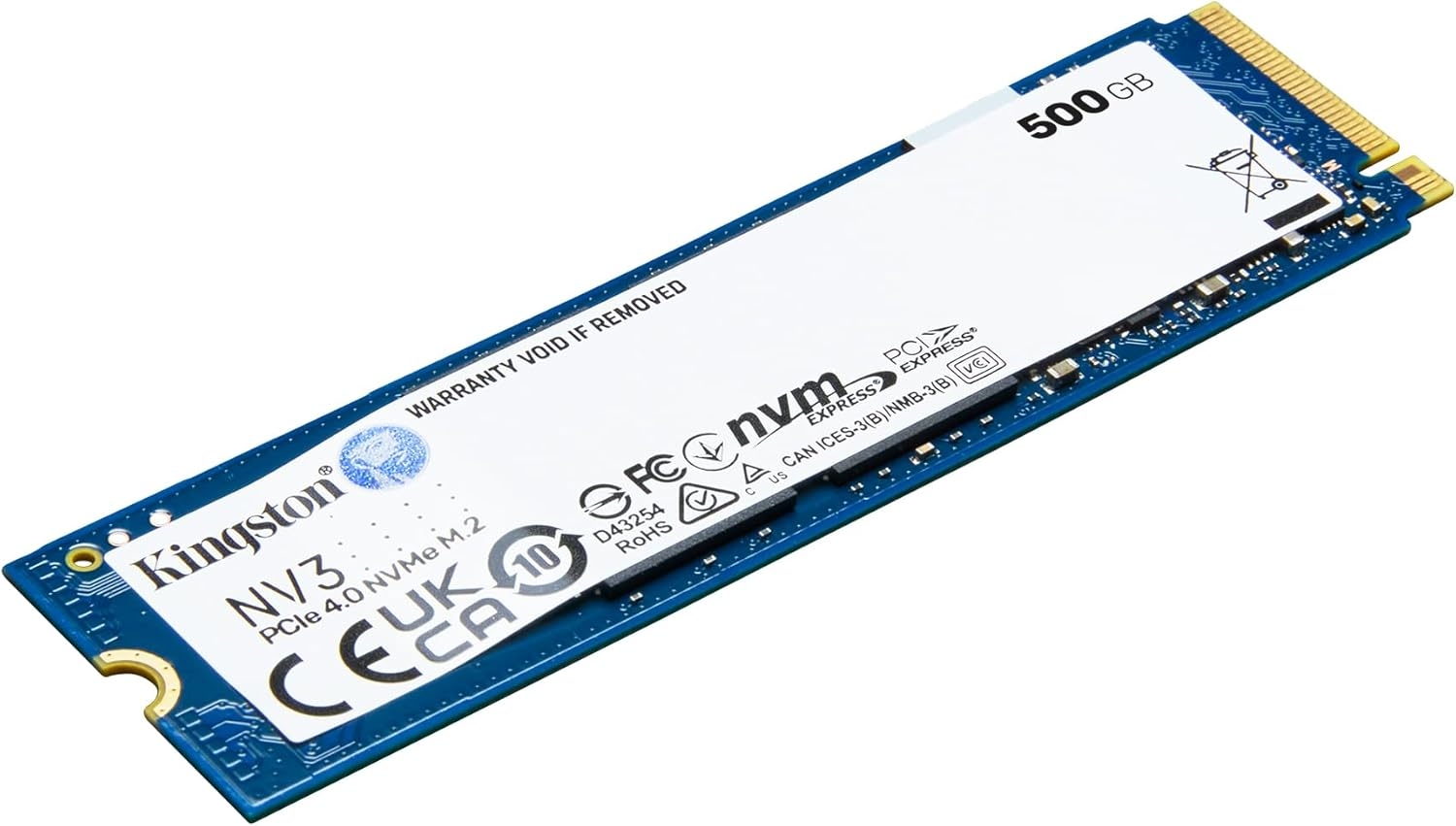 Կուտակիչ SSD M.2 500GB Kingston SNV3S/500G NV3 (M.2 2280 PCI-E, Reading 6000 MB/s, Writing 3000 Mb/s)