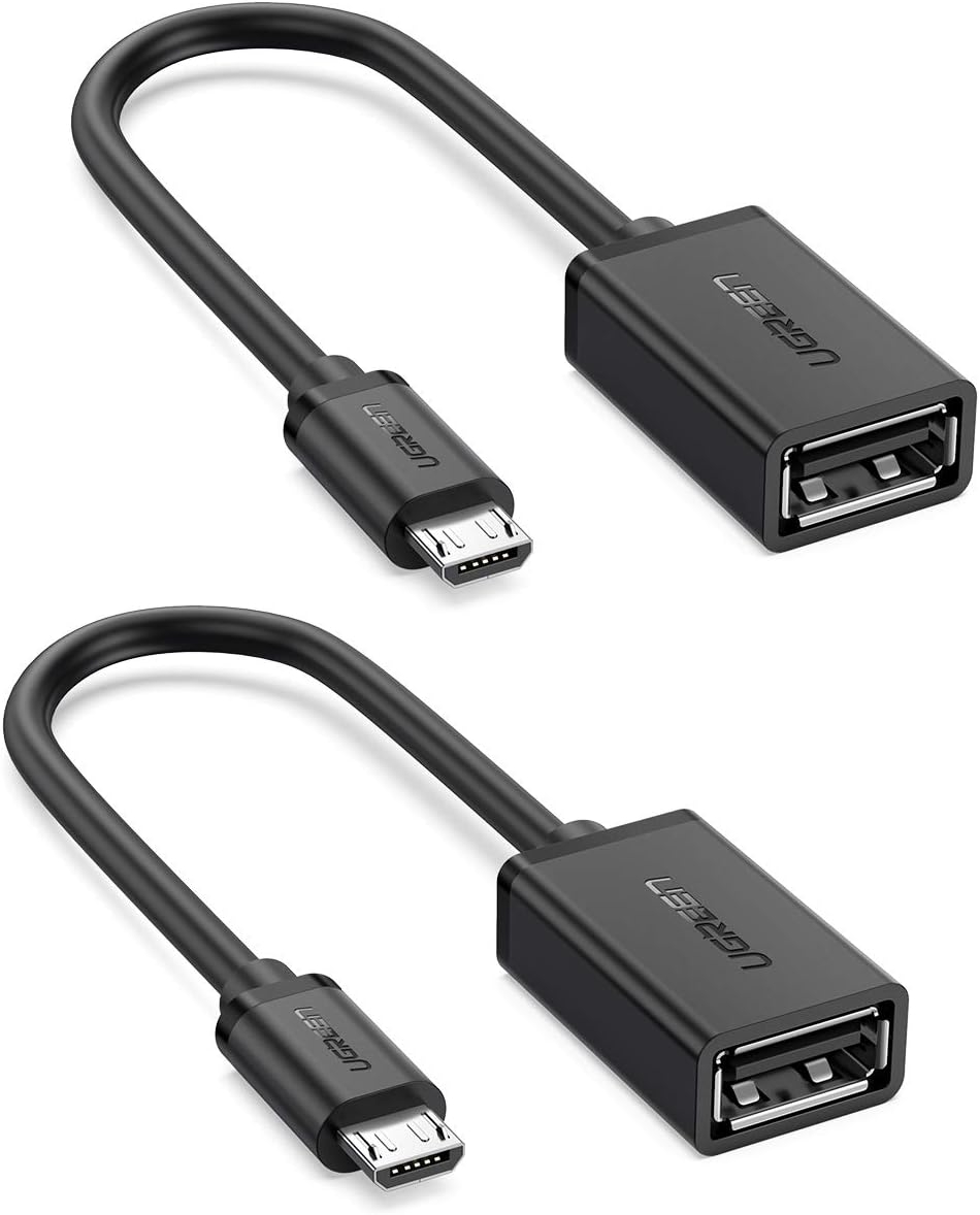 Переходник Ugreen 10396 (Micro USB(M) to USB-A(F), OTG, 15cm, Black)