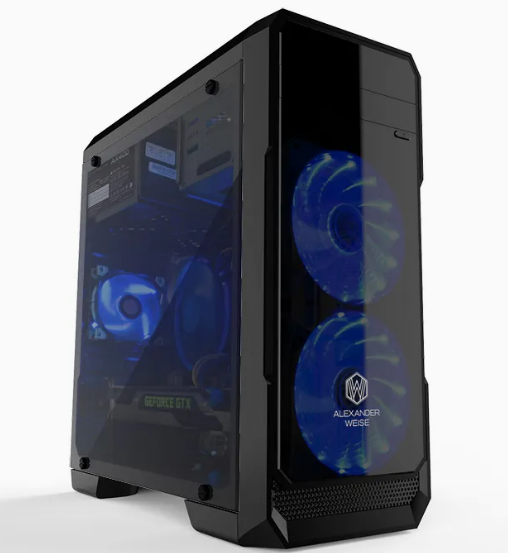 Корпус MidiTower eGreen Predator D12 black (USB 3.0, 600W)