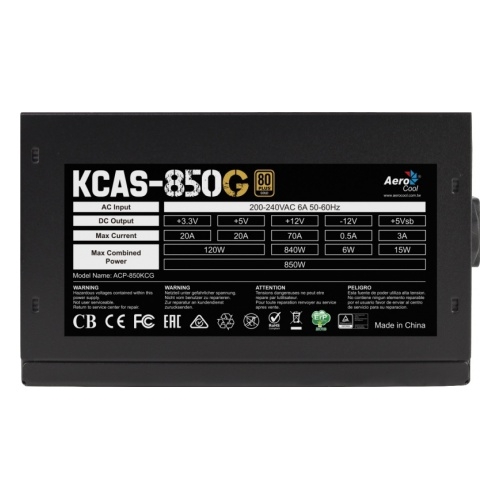 PSU 850W Aerocool KCAS-850G 80+ Gold (ATX)