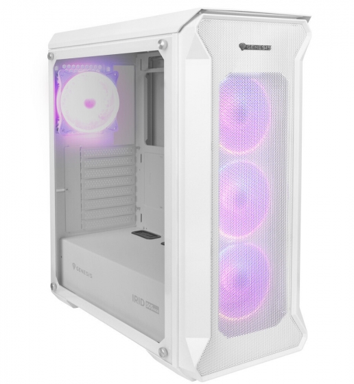 Корпус MidiTower Genesis NPC-1872 IRID 505 V2 ARGB Window w/o White (MidiATX)