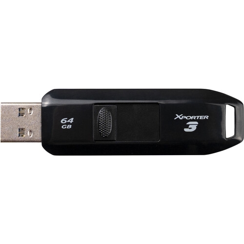 Флешка USB 64GB Patriot PSF64GX3B3U XPORTER 3 Slider (USB 3.2, Black)