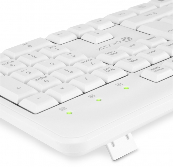 Keyboard Oklick 305M (White, Multimedia, USB)