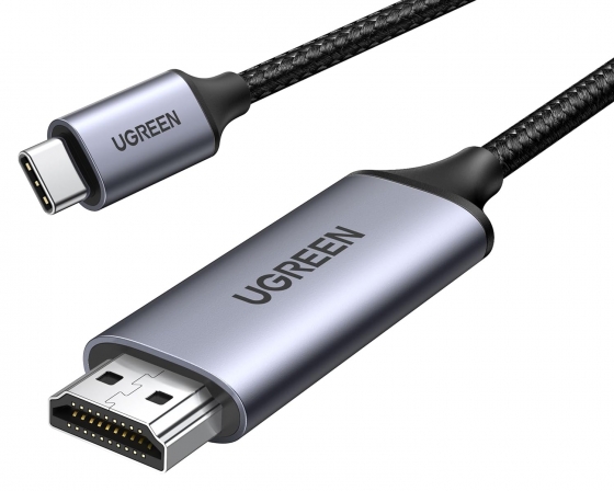 Кабель Ugreen 50570 (USB-C (M) to HDMI (M), Thunderbolt, 1.5m, Grey/Black)