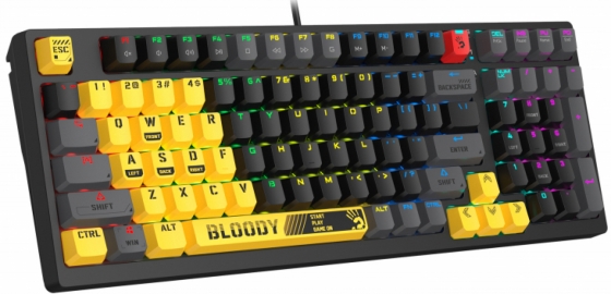 Keyboard A4Tech Bloody S98 (Gaming, Mechanical, Backlight, Black, USB)