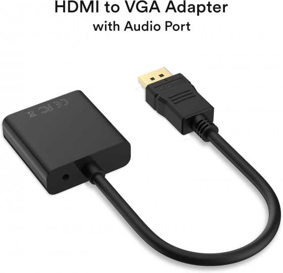 Адаптер Buro HDMI-M-VGA-F HDMI(M)->VGA(F) BLACK