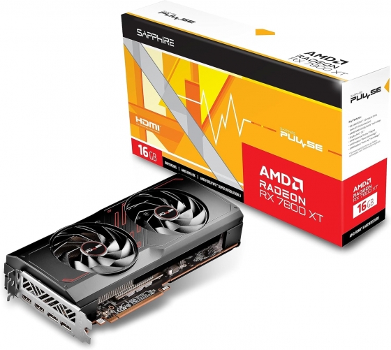 Տեսաքարտ 16GB Sapphire Radeon RX 7800 XT Pulse Radeon 11330-02-20G (19500MHz, GDDR6, 256bit, 2xHDMI/2xDP)