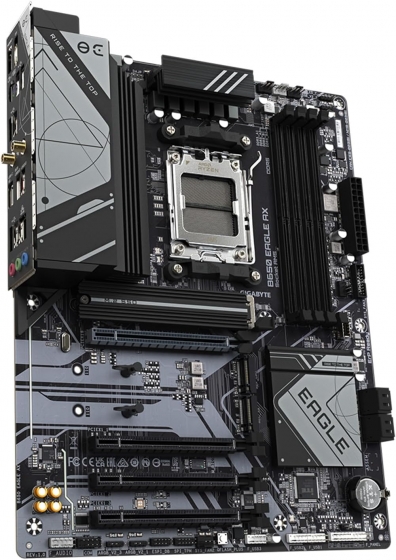 Мат. плата Gigabyte B650 Eagle AX (S-AM5, X670, HDMI/DP, 4xPCI-E, 4DDR5, 3xM.2, SATAIII RAID, GbLAN)