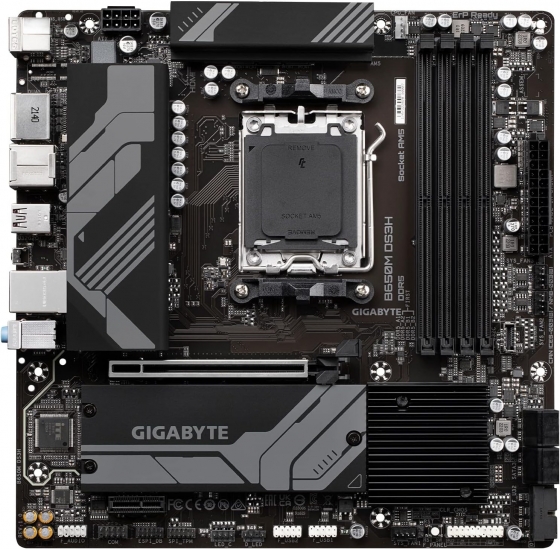 Мат. плата Gigabyte B650M DS3H (S-AM5, B650, HDMI/DP, 2xPCI-E, 4DDR5, 2xM.2, GbLAN)