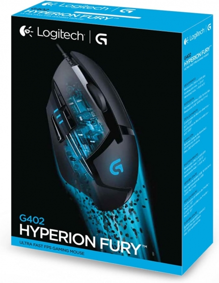 Mouse Logitech G402 Hyperion Fury (Gaming, USB, Black)