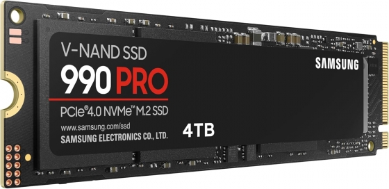 Накопитель SSD M.2 4TB SAMSUNG MZ-V9P4T0GW 990 PRO (M.2 2280, PCI-E x 4, Reading 7450 MB/s, Writing 6900 Mb/s)