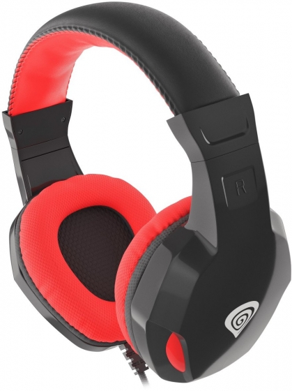 Headphones with Microphone Genesis NSG-1437 Argon 110 Black-Red, Gaming (Mini-Jack)