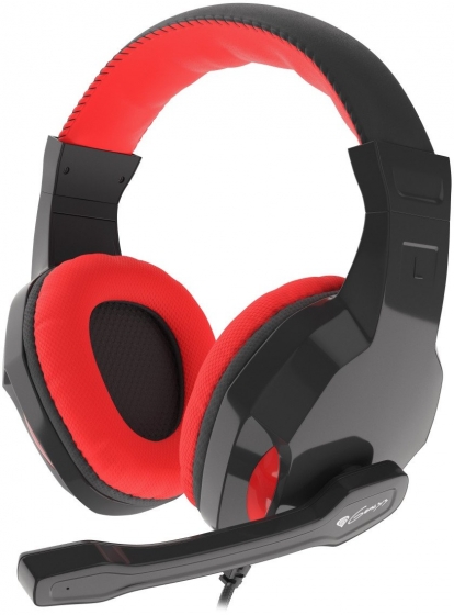 Headphones with Microphone Genesis NSG-1437 Argon 110 Black-Red, Gaming (Mini-Jack)