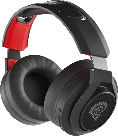 Headphones with Microphone Genesis NSG-1673 Selen 400 Black-Red, Gaming (USB)