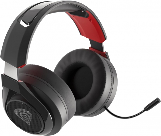 Headphones with Microphone Genesis NSG-1673 Selen 400 Black-Red, Gaming (USB)