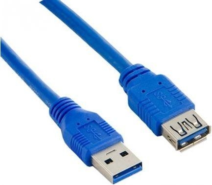 Удлинитель LANBERG CA-USBE-10CC-0030-B CABLE USB 2.0 AM-AF 2.0 BLUE 3M