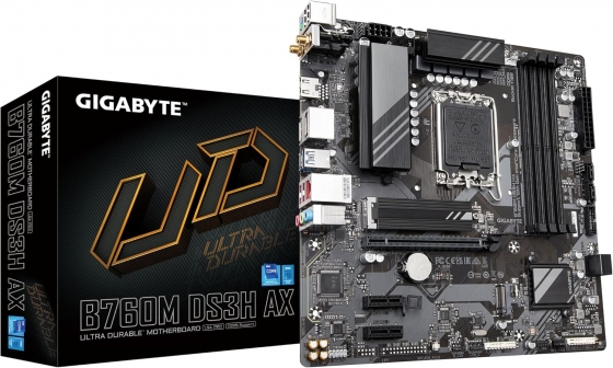 MB Gigabyte B760M DS3H (S-1700, B760, VGA, HDMI, 2xDP, 3xPCI-E, 4DDR5, 2xM.2, SATA3, GbLAN)