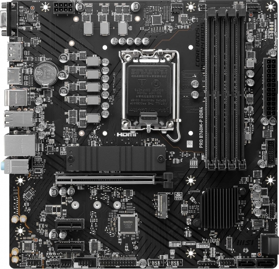 MB MSI PRO B760M-P (S-1700, B760, VGA, HDMI, DP, 3xPCI-E, 4DDR5, 2xM.2, SATA3, GbLAN)