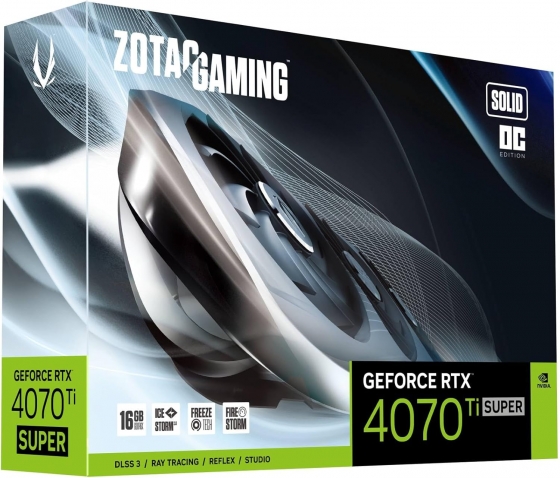 Տեսաքարտ 16GB Zotac GeForce RTX4070Ti SUPER SOLID (21000MHz, GDDR6X, 256bit, HDMI/3xDP)