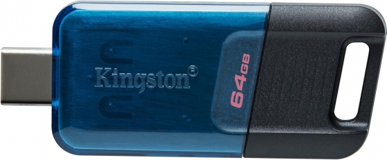 USB 64GB Kingston DataTraveler 80M (USB-C, Black)