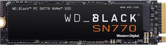 Накопитель SSD M.2 500GB WD Black SN770 (M.2 2280 PCI-E, Reading 5000 MB/s, Writing 4000 Mb/s, WDBBDL5000ANC)