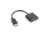 Ադապտեր LANBERG AD-0009-BK DISPLAYPORT(M)->HDMI(F) 10CM