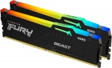 RAM DIMM 64GB DDR5 Kingston FURY Beast RGB KF560C36BBEAK2-64 (2x32GB, 6000MHz)